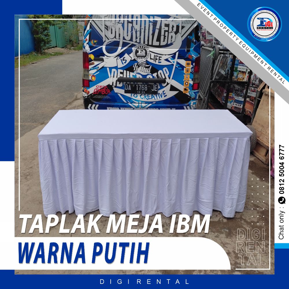 Foto Taplak Meja IBM Putih